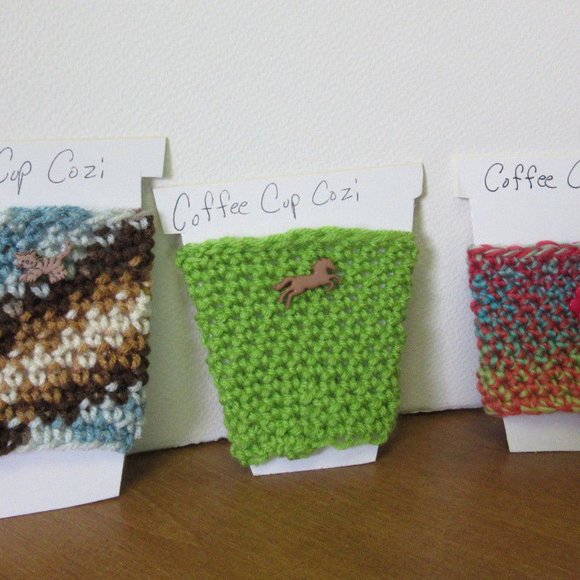 Cat Button Coffee Cup Cozy For Grande Hot Cold Cover Sleeve Fits Starbucks Peets - Picture 4 of 5